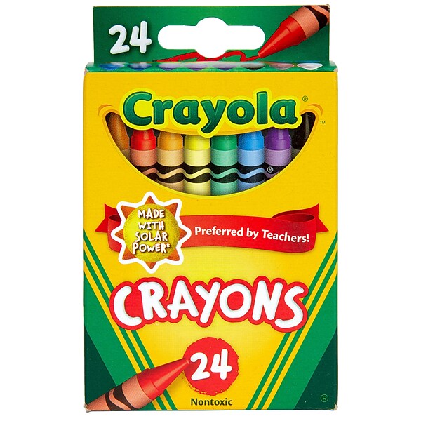 Crayola® Crayons, Assorted Colors, 24/Box (523024)