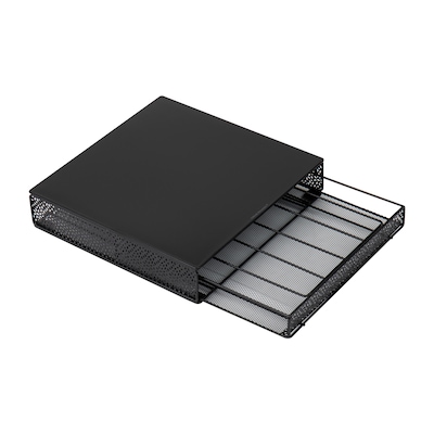 Mind Reader Metal Single Serve Coffee Pod Drawer, 36 Pod Capacity, Black (MTRAY-BLK)