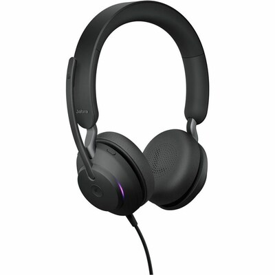 Jabra Evolve2 40 SE Noise Canceling Stereo Phone & Computer On Ear Headset, USB-C, MS Certified (24189-999-799-01)