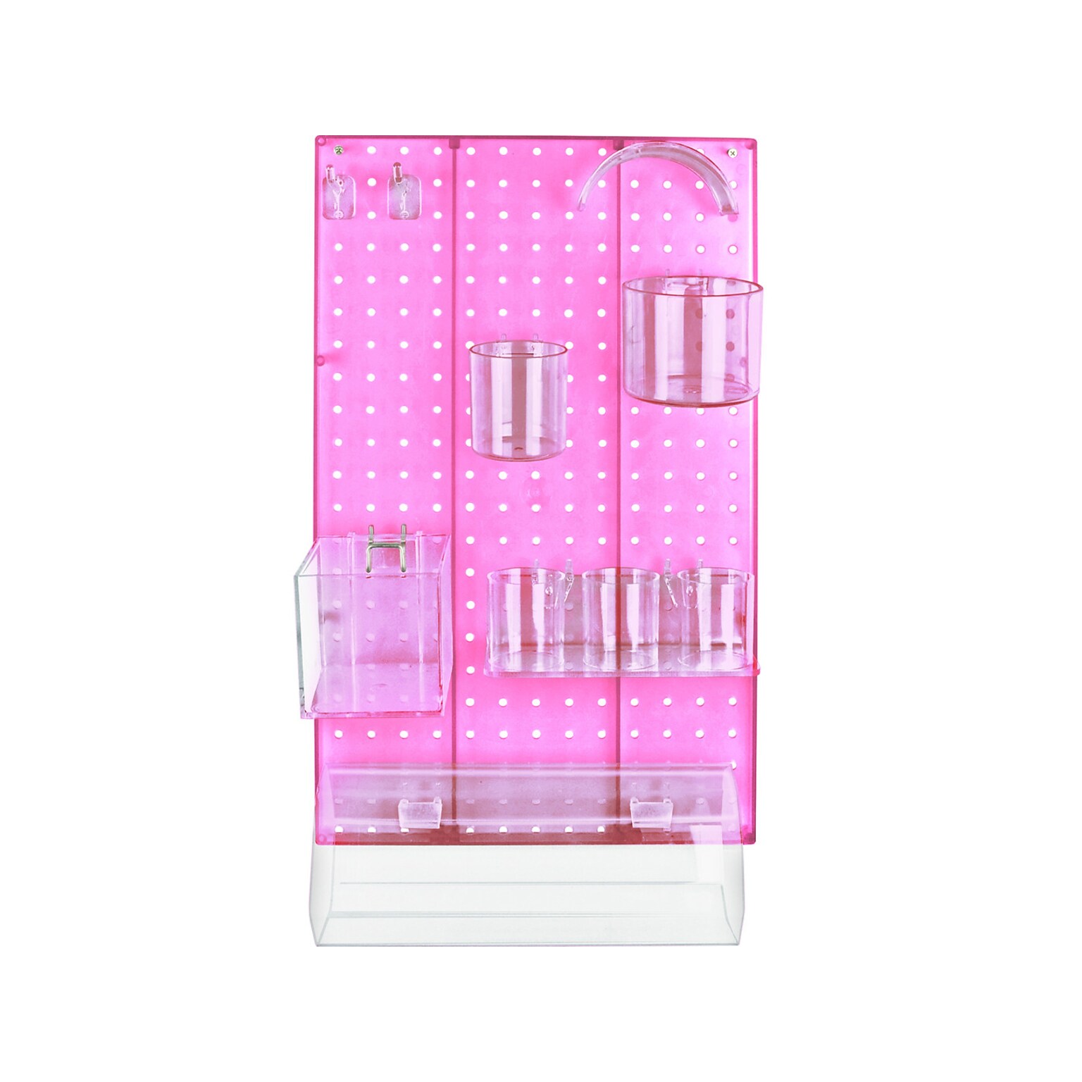 Azar 22 x 13.5 10-Piece Pegboard Organizer Kit, Pink, Each (900940-PNK)