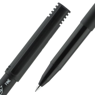 uni-ball Onyx Rollerball Pens, Fine Point, 0.7mm, Black Ink, Dozen (60143)