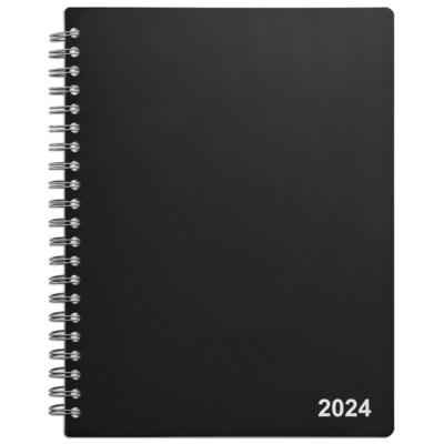 2024 Staples 8 x 11 Daily Appointment Book, Black (ST21487-24)
