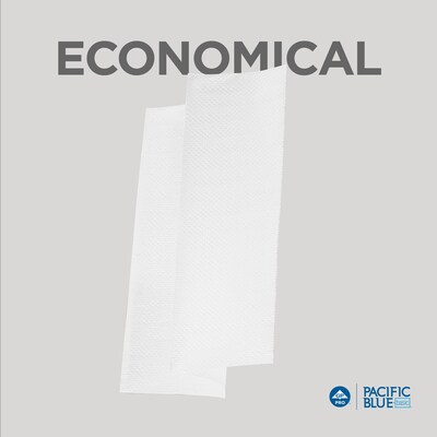 Pacific Blue Basic Recycled Multifold Paper Towel, 1-Ply, 250 Sheets/Pack, 16 Packs/Carton (24590)