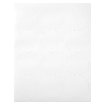 JAM Paper Laser/Inkjet Round Shipping Labels, 2.5" Dia, White, 120/Pack (2147615066)