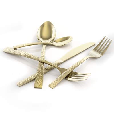 MegaChef Baily 937112453M Stainless Steel Flatware Set, 20 Piece (937112453M)