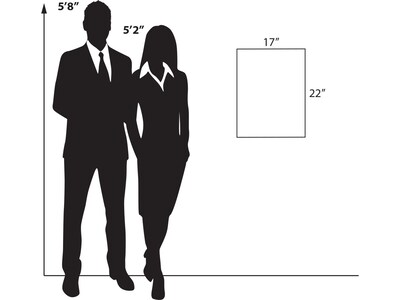 Azar Sign Holder, 17" x 22", Vertical, Wall Mounted, Clear Acrylic, 2/Pack (122039-2PK)