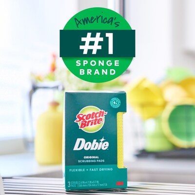 Scotch-Brite Dobie All-Purpose Cleaning Pad, Yellow, 3/Pack (723-2F)