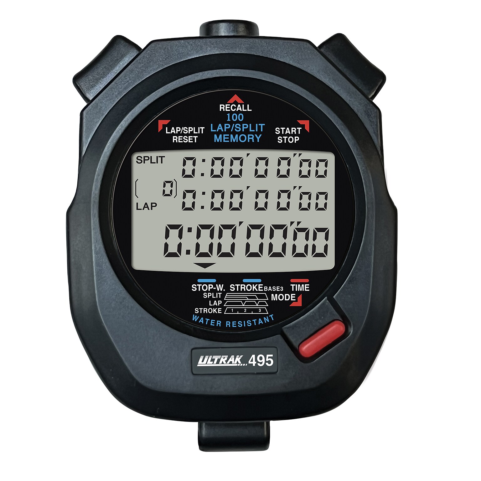 ULTRAK 495 100 Memory Stopwatch, Black (CEI495BLK)