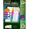 Avery Ready Index Table of Contents EcoFriendly Paper Dividers, 1-10 Tabs, Multicolor, 3 Sets/Pack (