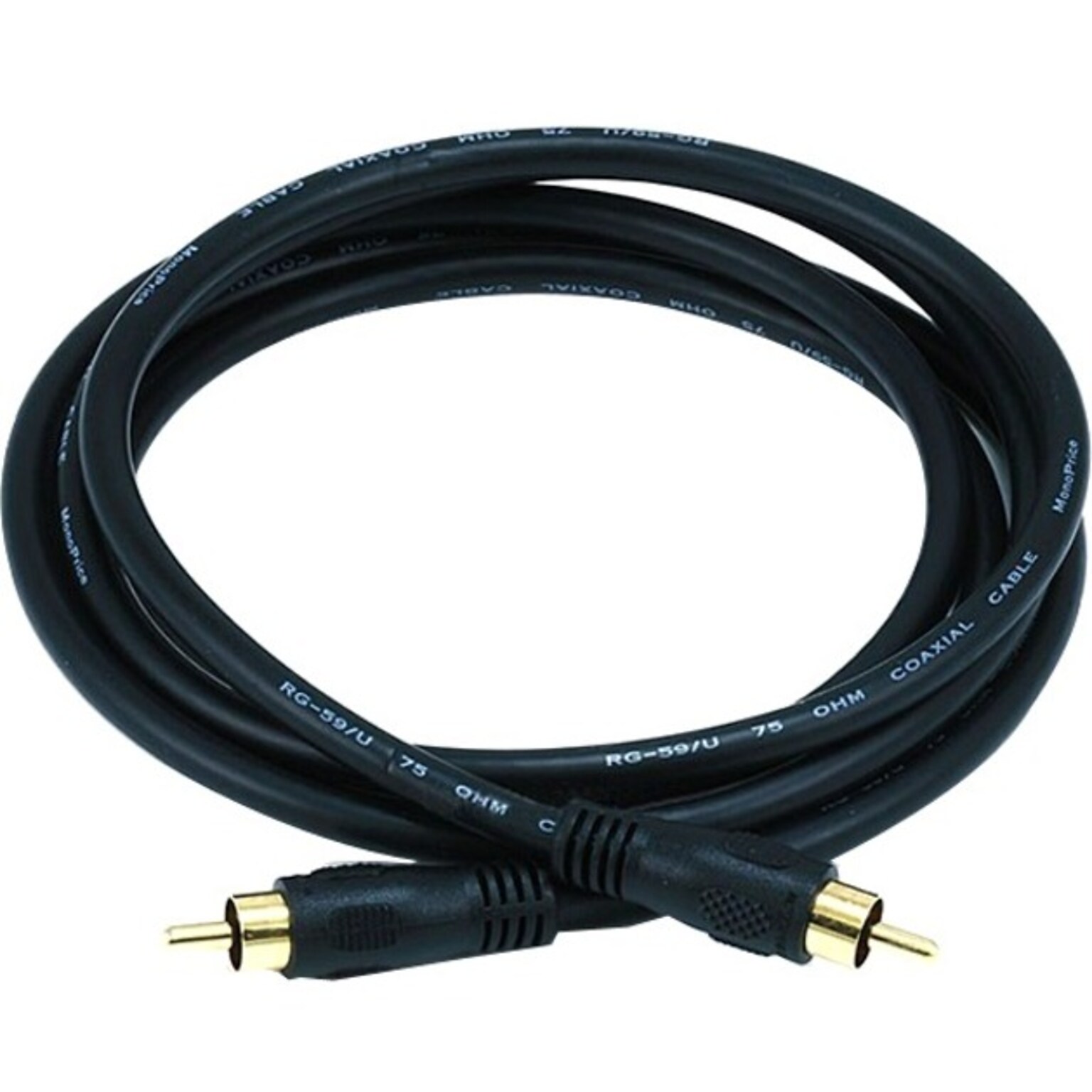 Monoprice 6 ft. Coaxial Audio/Video Cable, Black (619)