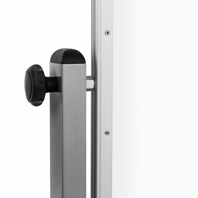 Luxor Double Sided Magnetic Porcelain Mobile Dry-Erase Whiteboard Easel, Aluminum Frame, 72"W x 40"H (DEMW002)