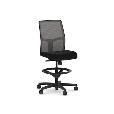 HON Ignition 2.0 Armless Ergonomic Fabric Swivel Task Chair, Black (HONSM0NHMC10BXS)