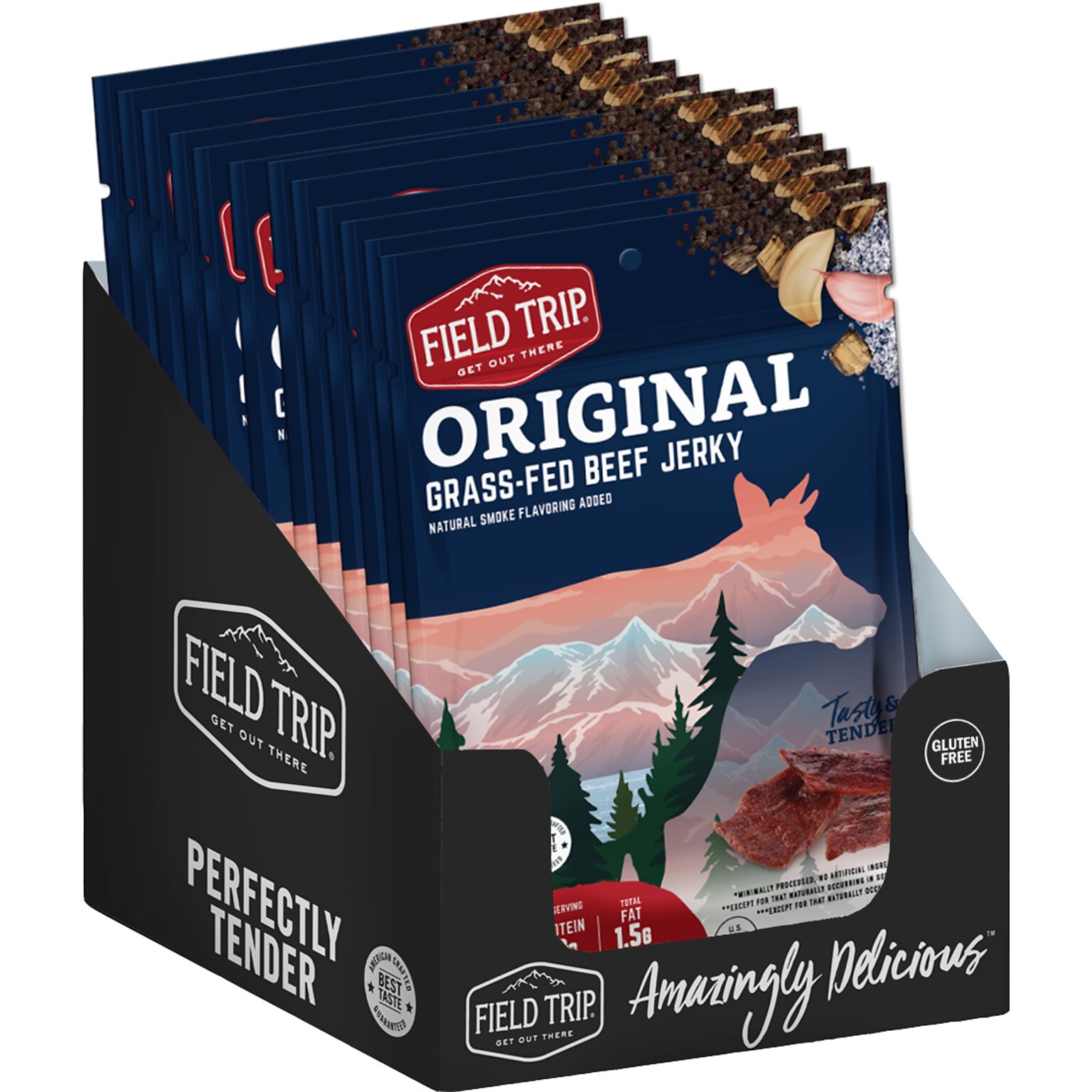 Field Trip Original Beef Jerky, 1 oz., 12/Carton (FLD00503)