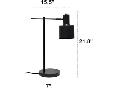 Lalia Home Studio Loft Table Lamp, Matte Black (LHT-4001-BK)