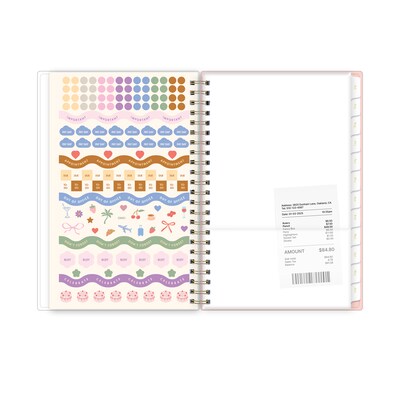 2026-2027 Blue Sky Sincerely Jules Berry Rose 5" x 8" Academic Year Weekly & Monthly Planner, Plastic Cover, Berry Rose (159105)