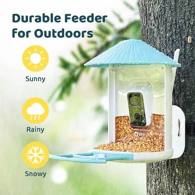 Birdfy Feeder 1 Smart Bird Feeder with Camera, Solar Panel and Free AI Lifetime Subscription, Blue (EPPAMBNI8101110)
