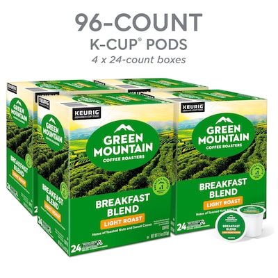 Green Mountain Breakfast Blend Coffee Keurig® K-Cup® Pods, Light Roast, 96/Carton (6520)