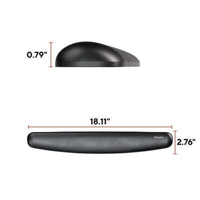 Staples TECH Gel Non-Skid Keyboard Wrist Rest, Black (ST63281)