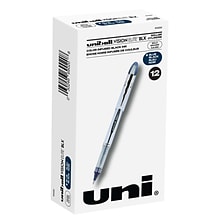 uni-ball Vision Elite Rollerball Pens, Bold Point, Blue-Black Ink, 12/Pack (61232)