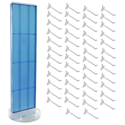 Azar Revolving Studio Base 60 x 16 Pegboard Floor Stand, Blue (700780-BLU-6C50)