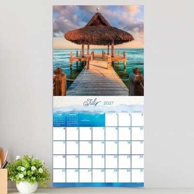 2027 TF Publishing Tropical Escapes 11" x 11" Monthly Wall Calendar, Multicolored (27-1031)
