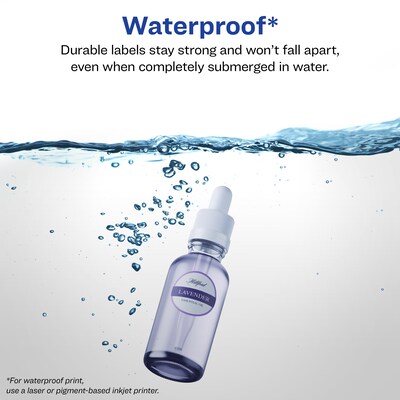 Avery Laser/Inkjet Circle  Waterproof Multipurpose Labels, 1  Dia, White, 4800/Box (94500)