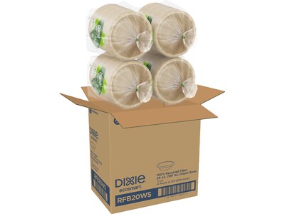 Dixie ecosmart Paper Bowl, 20 oz., Kraft, 125 Bowls/Pack, 4 Packs/Carton (RFB20WS)