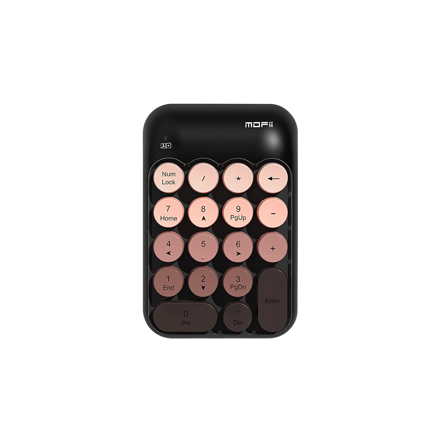 SaharaCase Retro Numeric Keypad Wireless Ergonomic Number Pad, Black/Blush (KB54)