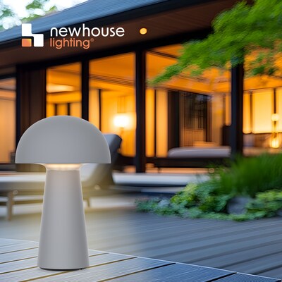 Newhouse Lighting Capri Cordless and Rechargeable Table Lamp, Sage Green (NHTL-CA-GY)