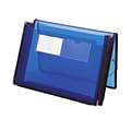 Smead Poly Wallet, 2-1/4 Expansion, Flap and Cord Closure, Letter Size, Blue (71953)