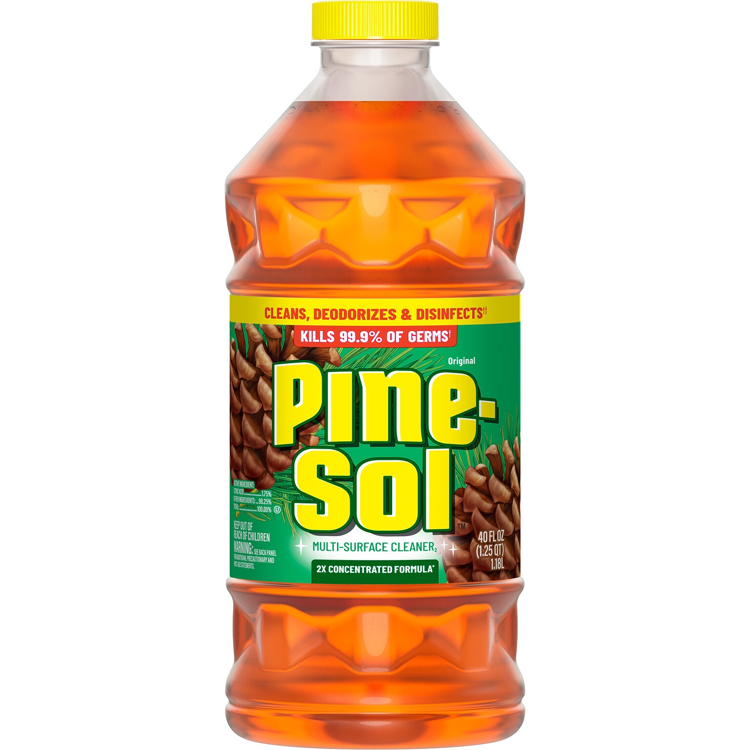 Pine-Sol Disinfecting Multi-Surface Cleaner, Original Pine Scent, 40 fl. oz. (60164)