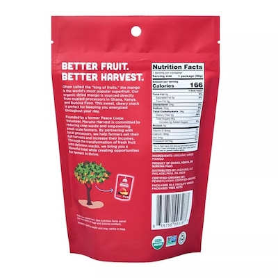 Mavuno Harvest Gluten Free Organic Dried Mango Fruit Snacks, 2 oz., 6 Bags/Pack (MAHW-MNG2OZ6PK)