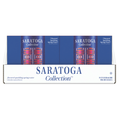 Saratoga Peach Flavored Sparkling Purified Water, 12 oz., 6 Cans/Case, 6 Cases/Carton (STG-19991052)