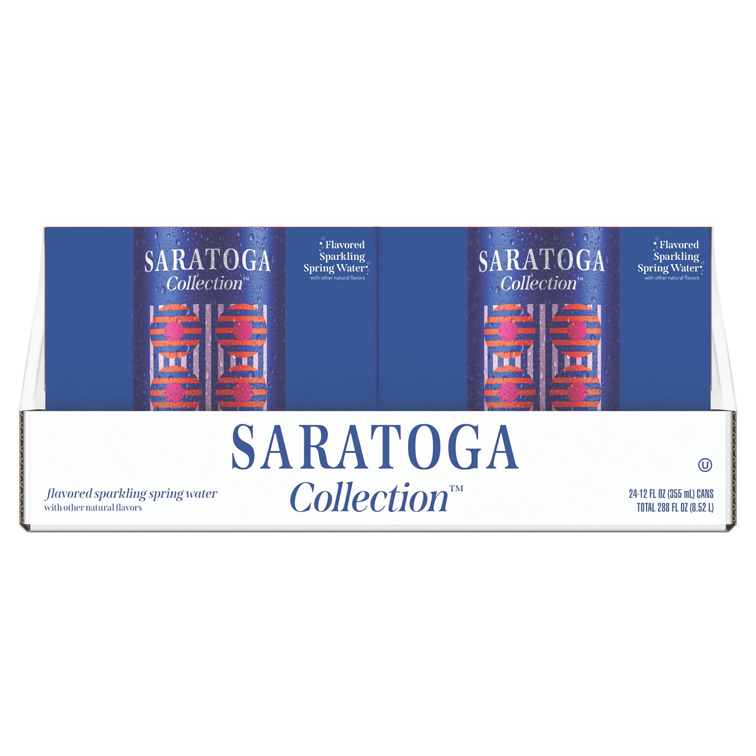 Saratoga Peach Flavored Sparkling Purified Water, 12 oz., 6 Cans/Case, 6 Cases/Carton (STG-19991052)
