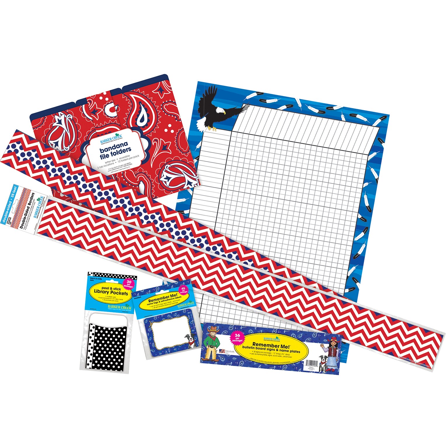 Barker Creek Western Designer Classroom Set, 172 Pieces/Set (BCP3579)