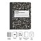 Staples Composition Notebook, 7.5 x 9.75, Graph Ruled, 80 Sheets, Black/White (TR55072)