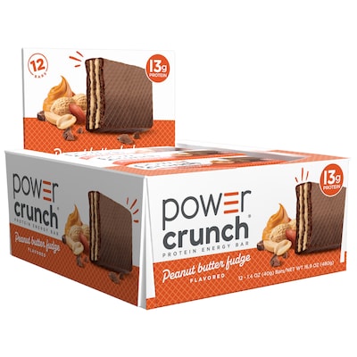Power Crunch Peanut Butter Fudge Protein Bar, 16.9 oz., 12 Bars/Box (XUS44272)