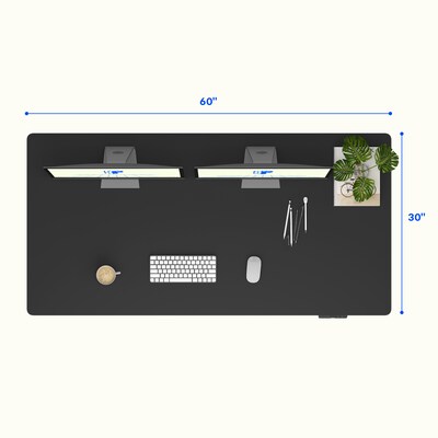 FlexiSpot E7 Commercial 60''W Electric Rectangular Adjustable Standing Desk, Black (E7BCOM6030-B)