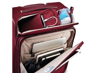 Samsonite Silhouette 17 23" Carry-On Suitcase, 4-Wheeled Spinner, Merlot (139016-2136)
