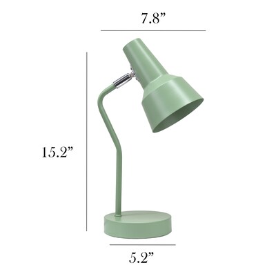 Simple Designs Sleek Essentials LED Desk Lamp, 15.2", Sage Green (LD1078-SGE)