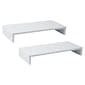 Mind Reader Woodland Collection Monitor Stand, White, 2/Pack (2RECMON-WHT)