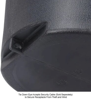 Global Industrial Outdoor Ashtray, 5 Gallon, Black (245133BK)