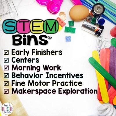 hand2mind STEM Bins Comprehensive Kit, 16/Set (91378)