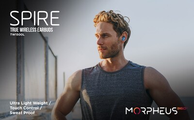 Morpheus 360 Spire Wireless Earbuds, Bluetooth, Island Blue (TW1500L)