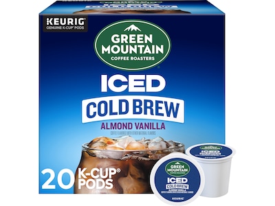 Green Mountain Coffee Roasters Iced Cold Brew Almond Vanilla Iced Coffee Keurig® K-Cup® Pods, Light