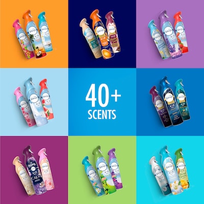 Febreze Air Mist Air Freshener Spray, Lilac Sunrise/Juicy Summer Peaches/Mango Splash Scent, 8 oz., 3/Pack (21291)