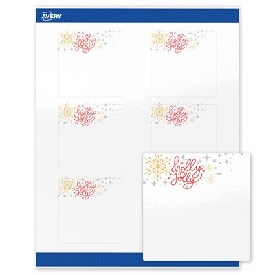 Avery Square Multipurpose Labels, 3 x 3, White, 60/Pack (19479370424)