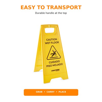 Coastwide Professional Safety Awareness Floor Sign, Yellow