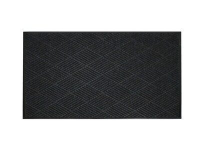 M + A Matting WaterHog Max Diamond Commercial Wiper/Scraper Entrance Floor Mat, 6 x 8.4, Black Smoke (22957068170)