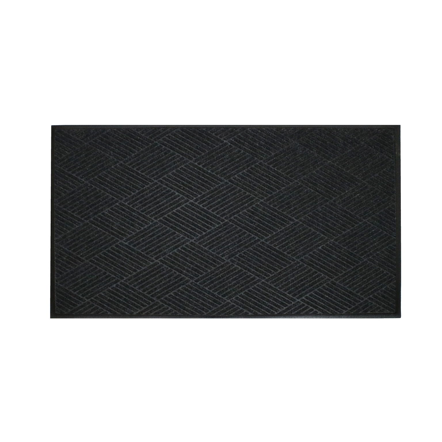 M + A Matting WaterHog Max Diamond Commercial Wiper/Scraper Entrance Floor Mat, 6 x 8.4, Black Smoke (22957068170)